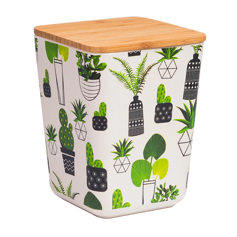 High Quality Simple Design Bamboo Fiber bamboo bulk tea canisters canister