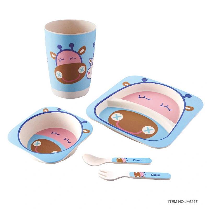 bamboo fibre spanish cheap turkish 5 Piece Child Dinnerware Set