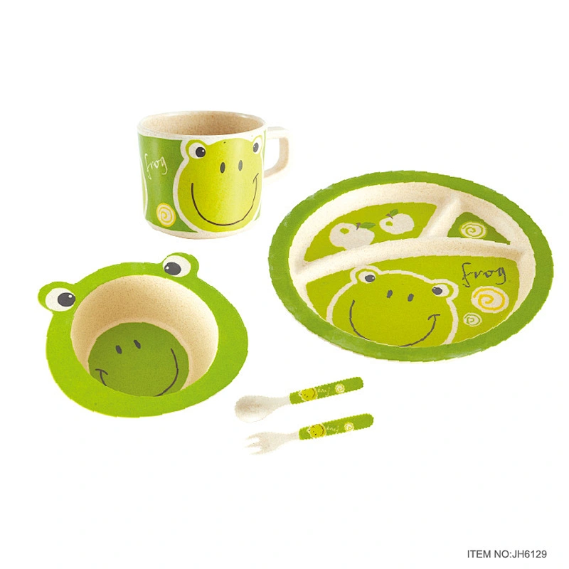 bamboo fibre spanish cheap turkish 5 Piece Child Dinnerware Set