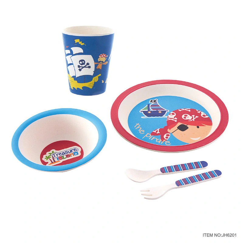 bamboo fibre spanish cheap turkish 5 Piece Child Dinnerware Set