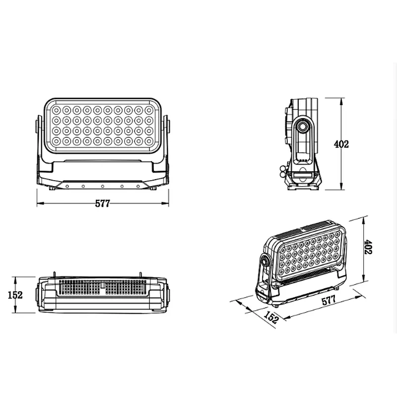 New Design 1600W Waterproof RGBW 4in1 LED Wash Light for Stage Entertainment Outdoor building scenery