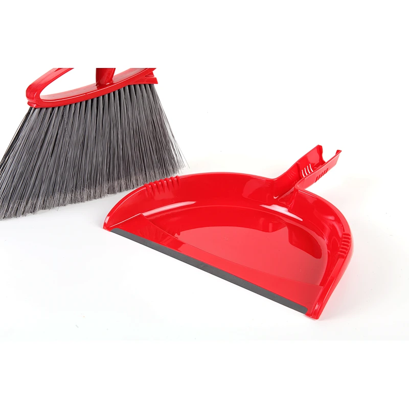 Factory direct sale plastic  long handle dustpan and broom set