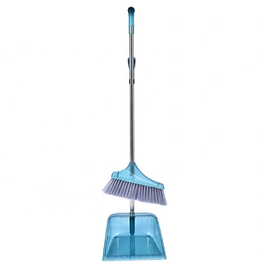 Long Handle Iron Stick Household Clean Broom With Plastic Dustpan Set