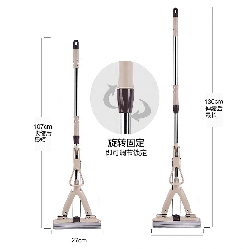 Telescopic Long Handle Home Cleaning Easy Mop