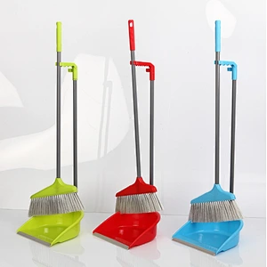 Best quality printed  household broom and dustpan set with long handle