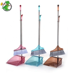 Long Handle Iron Stick Household Clean Broom With Plastic Dustpan Set