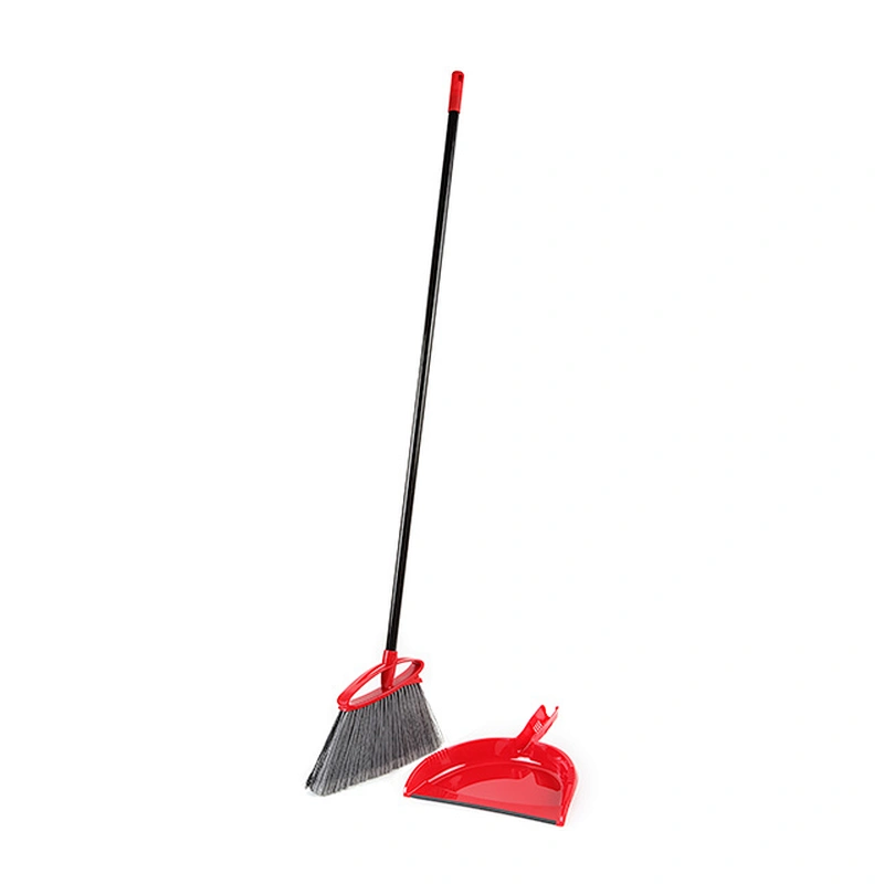 Factory direct sale plastic  long handle dustpan and broom set