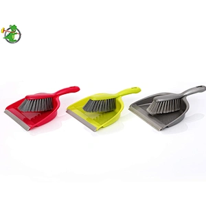 plastic household items dust pan with brush