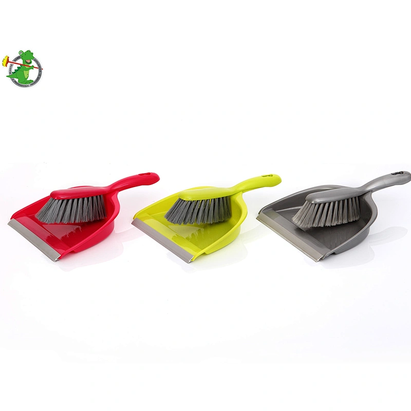 plastic household items dust pan with brush
