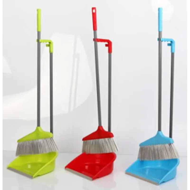 2312 Simple Low Price Plastic Household Cleaning Soft Broom With Dustpan