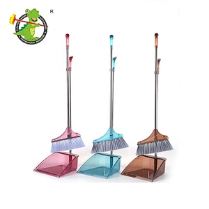 Hot sale Long Handle Iron Stick Household Economy Broom With Plastic Dustpan Set