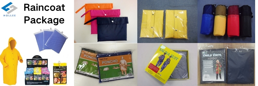 PVC raincoat pacakge