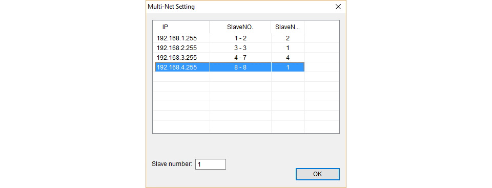 You can distribute slave controllers to each Net of H803TV