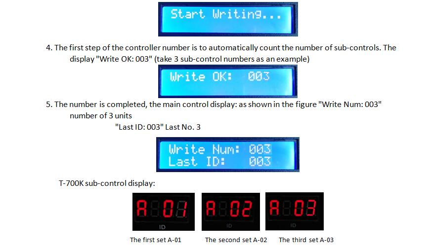 controller NO. of PC online AC100-240V T-700K digital led strip Sub controller