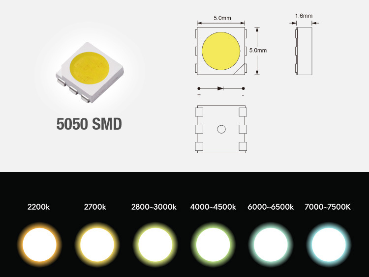 SMD 5050 LED 灯条 LED 芯片