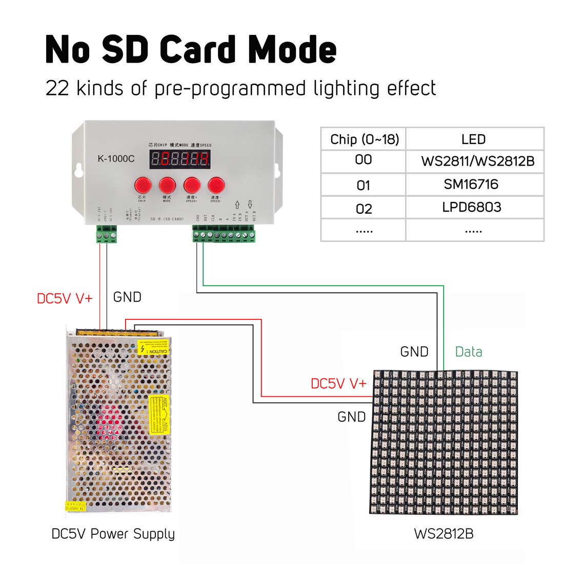 No sd card version of K-1000C RGB LED Controller