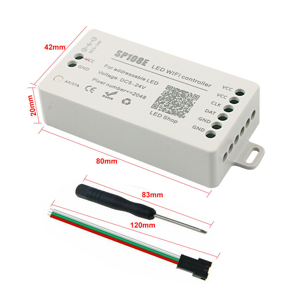 SP108E led controller dimension