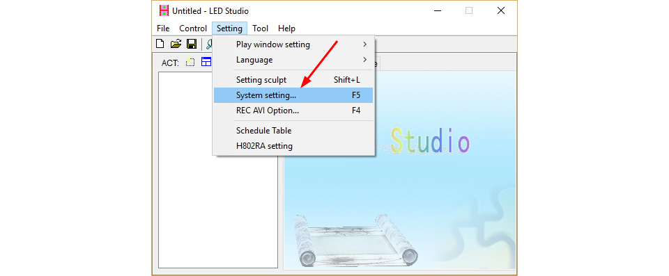 Configure Led Studio for H803TV led controller