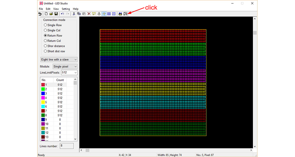 Configure Led Studio for H803TV led controller