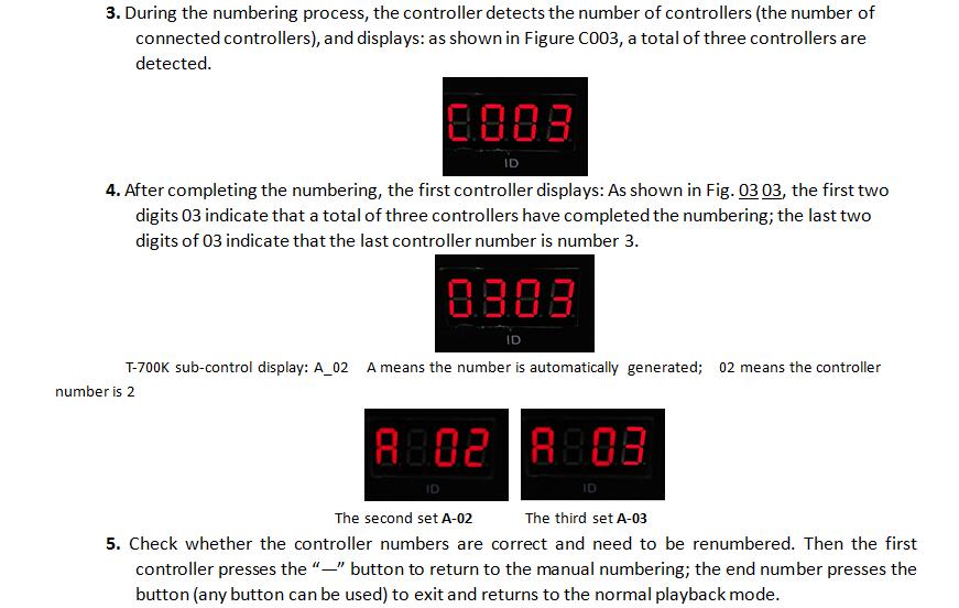 controller NO. of PC online AC100-240V T-700K digital led strip Sub controller