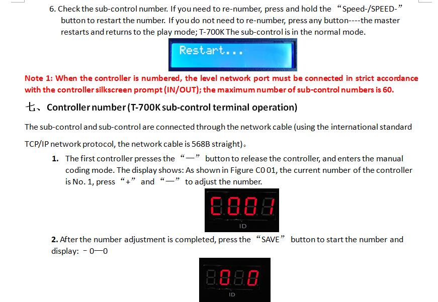 controller NO. of PC online AC100-240V T-700K digital led strip Sub controller