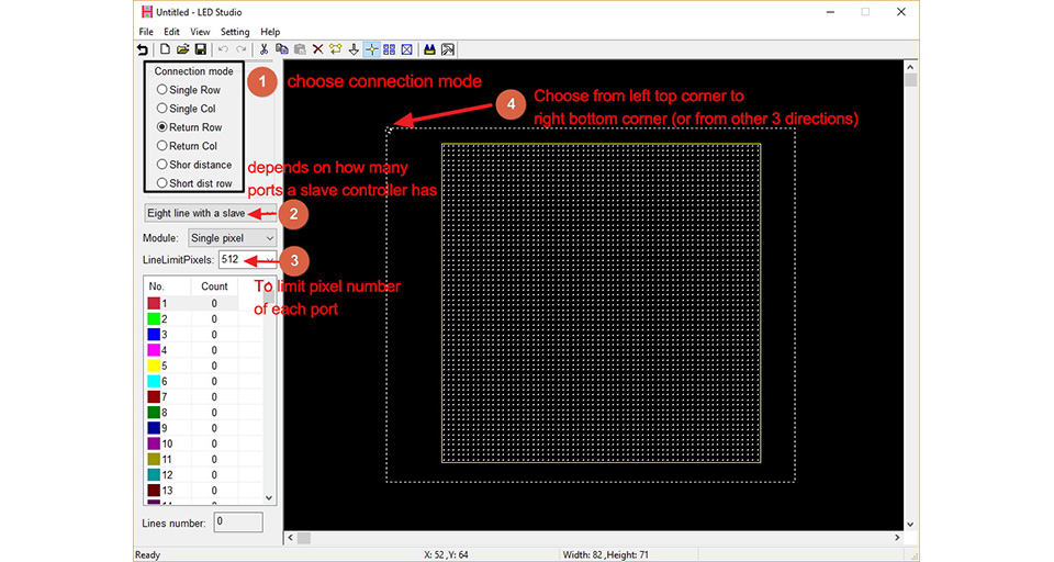 Configure Led Studio for H803TV led controller