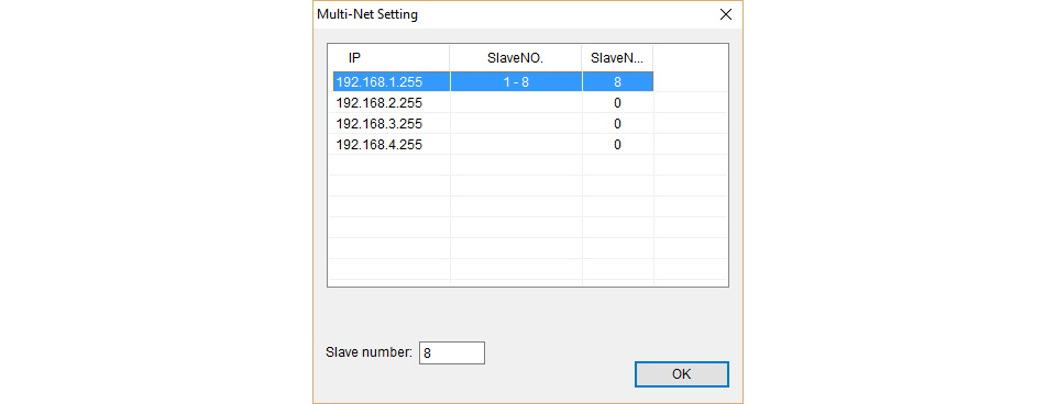You can distribute slave controllers to each Net of H803TV