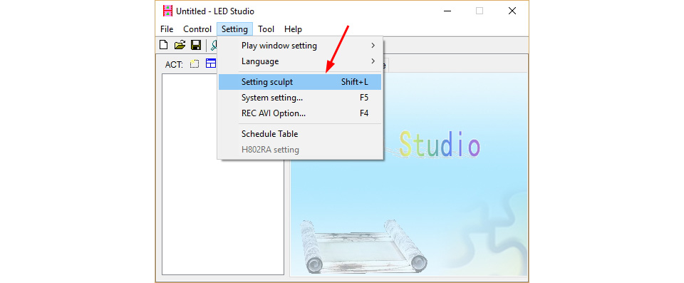 Configure Led Studio for H803TV led controller