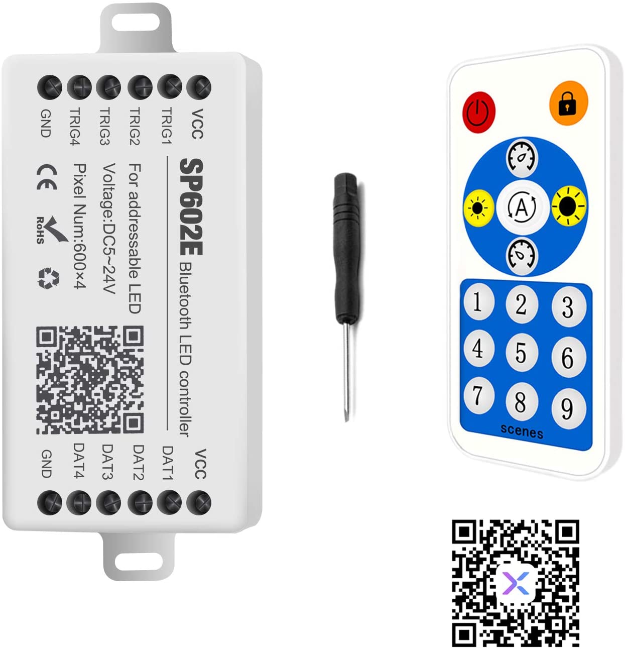 SP602E 蓝牙WS2812B音乐 LED 控制器