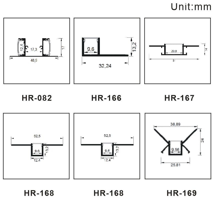 Wall led aluminum profile