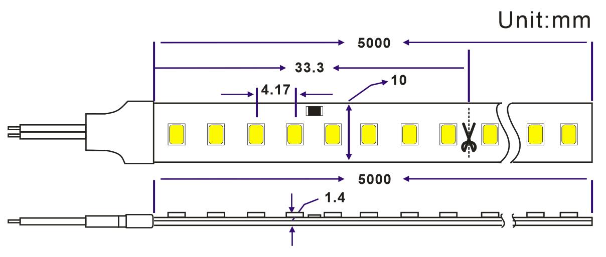 160lm/w 2835 super strong led strip light