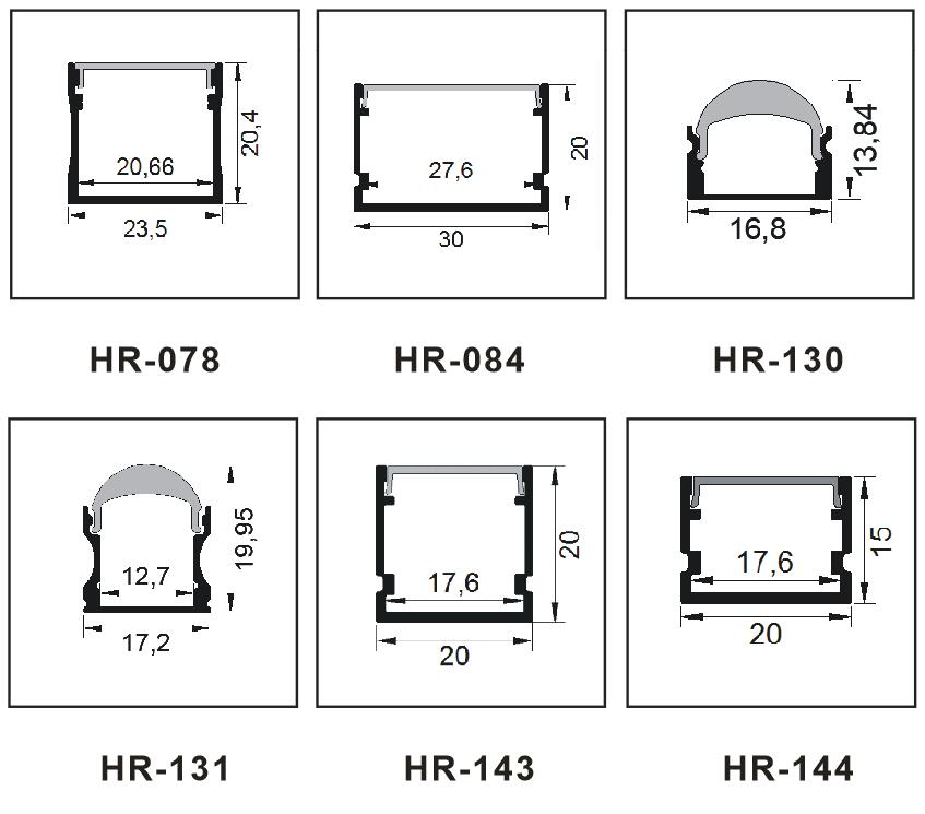 Surfaced mounted led aluminum profile series