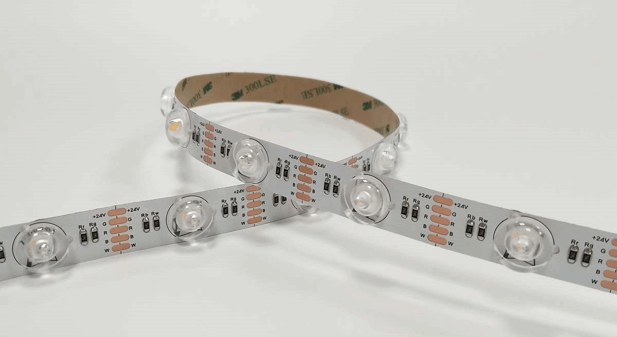 tira de luces LED flexible RGBW de 180 grados