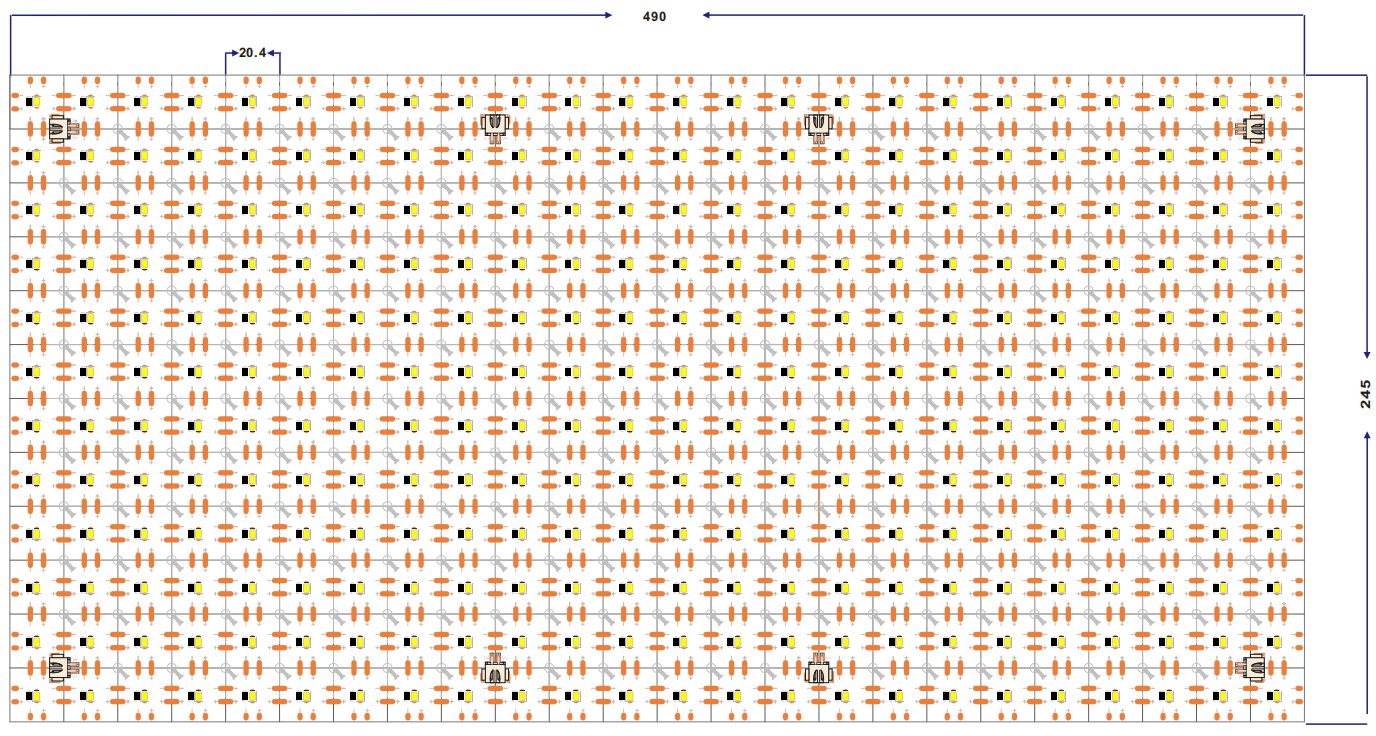 dimension of Single white led sheet