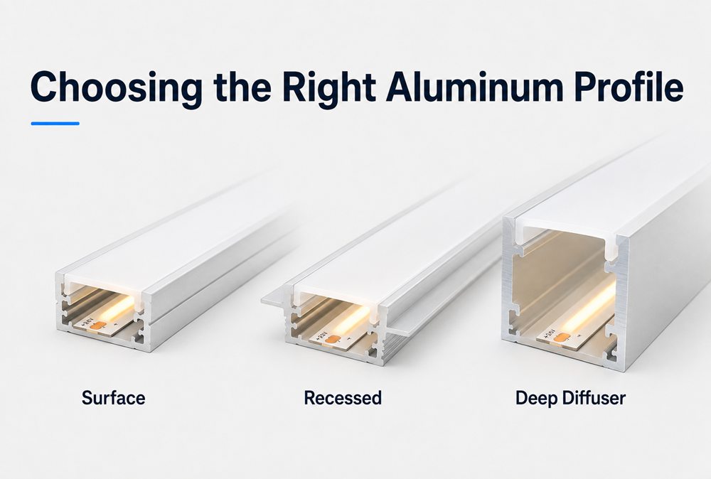 Choosing the Right Aluminum Profile for COB LED Strip