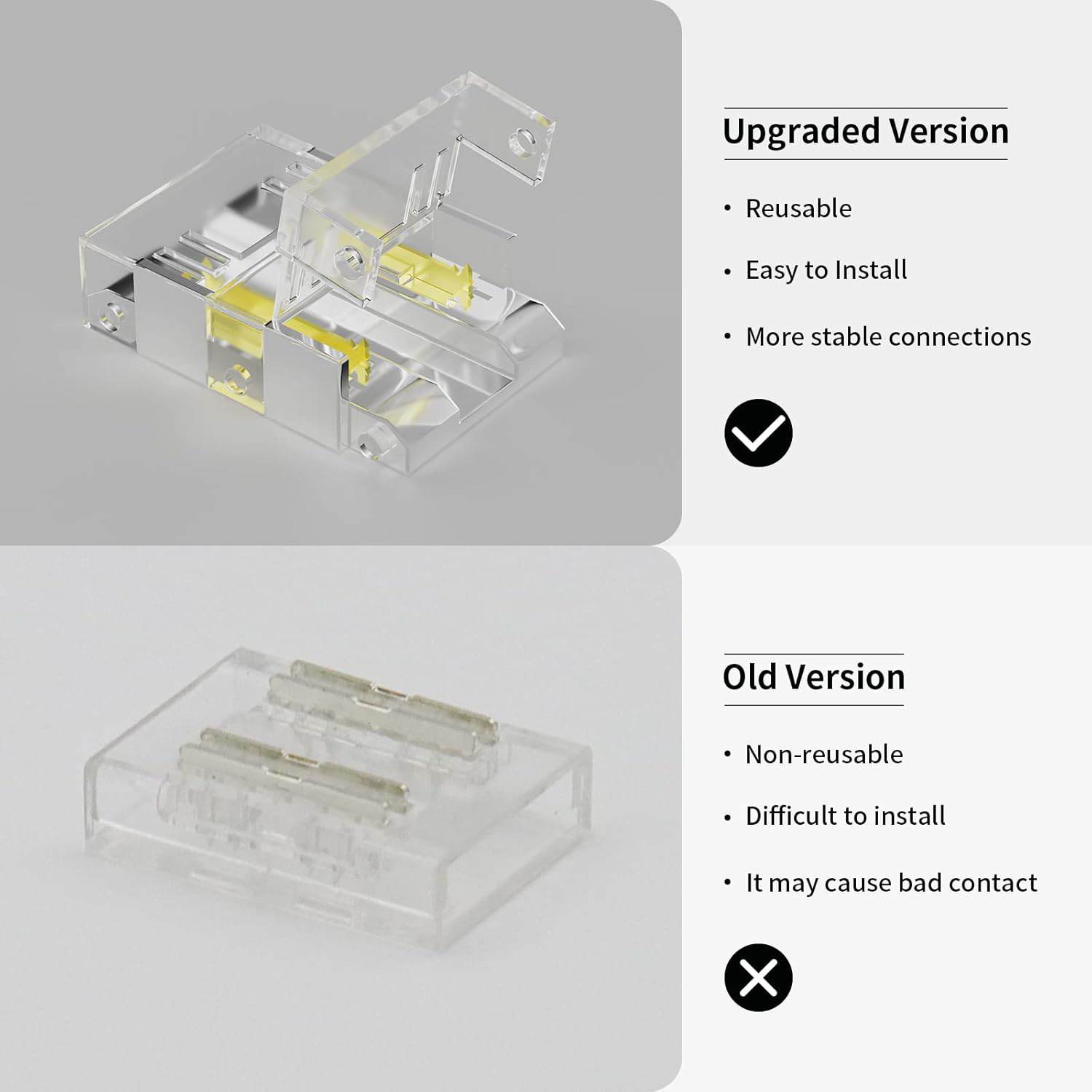 advantage of 3pin 10mm CCT Adjustable COB LED Strip Connector
