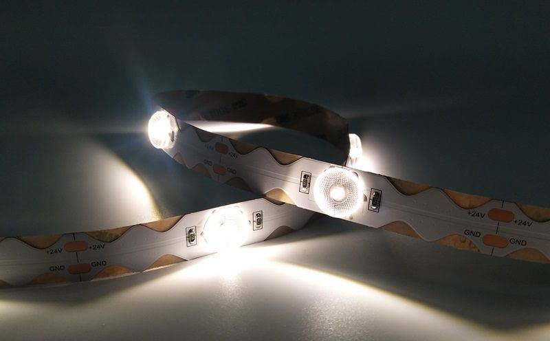 White 180 degree S shape flex LED strip
