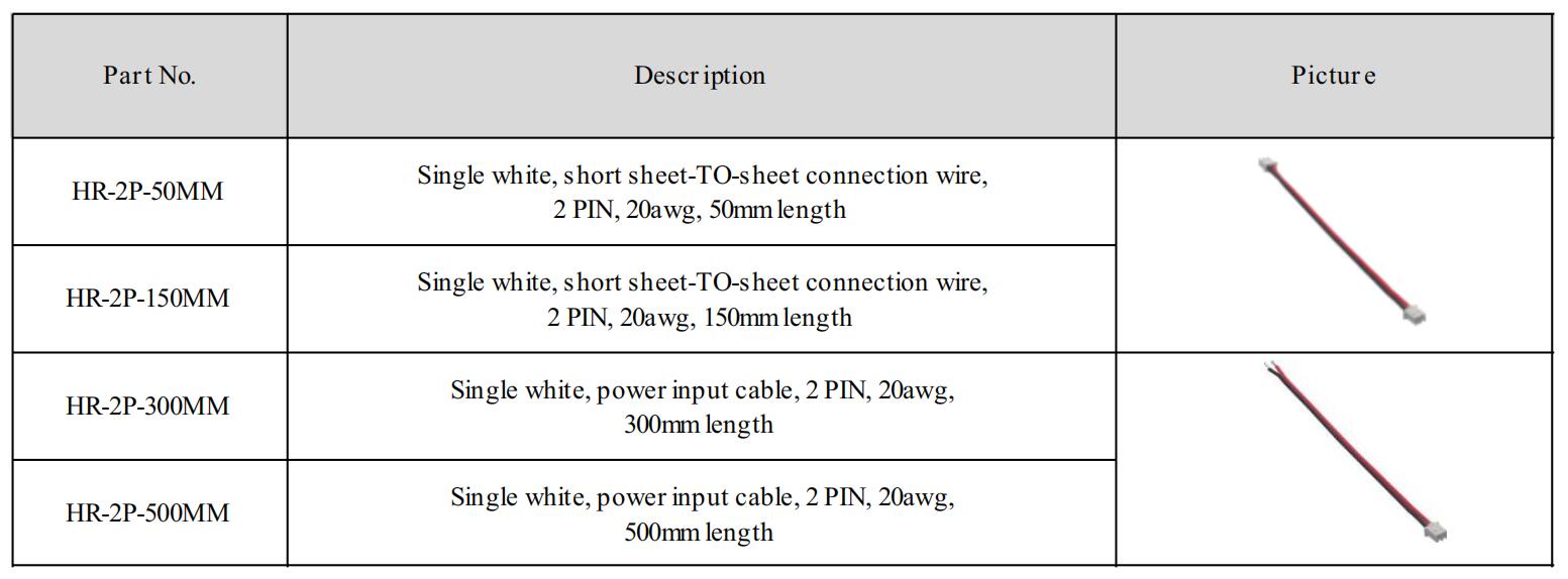 connectors for 180° light emitting white led sheet