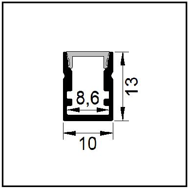 1013 led aluminum profile for 3mm 4mm 5mm ultra mini narrow thin led strip light