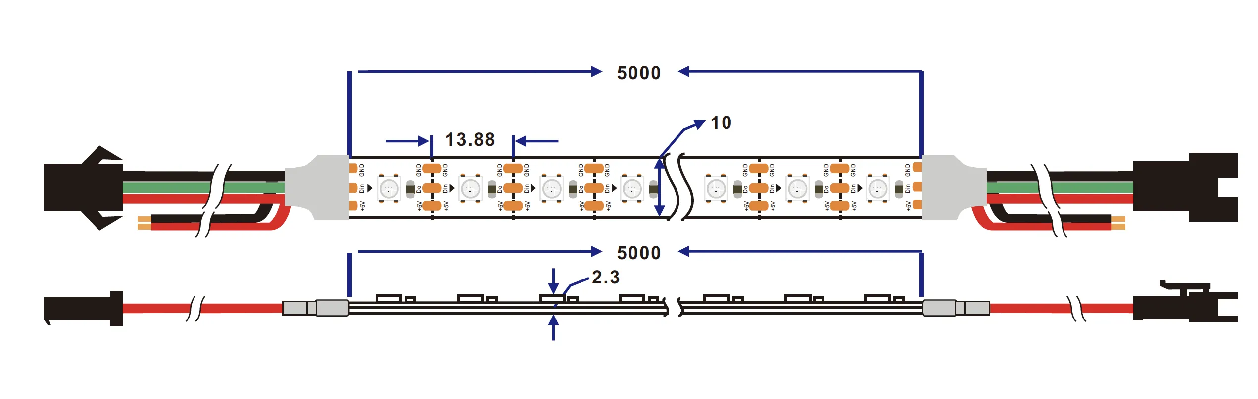 China addreessable led strip