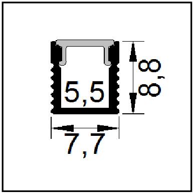 0809 led aluminum profile for 3mm 4mm 5mm ultra mini narrow thin led strip light