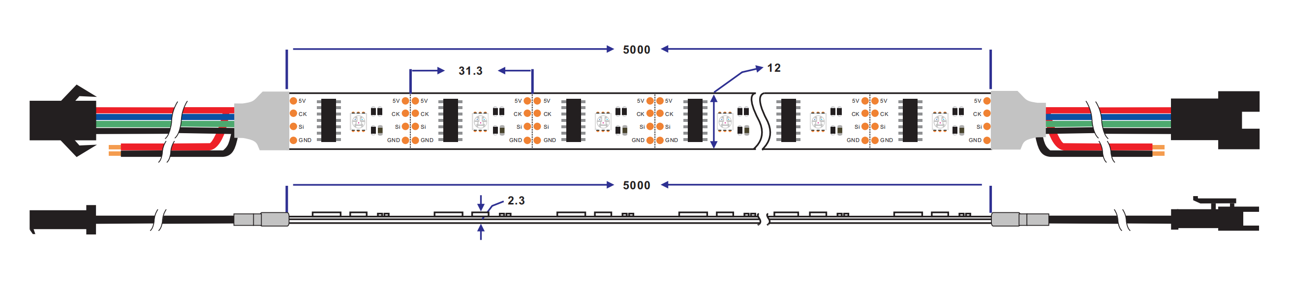 rgb led strip ws2801