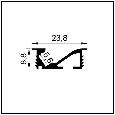 0924 cabinet led aluminum profile for 3mm 4mm 5mm ultra mini narrow thin led strip light