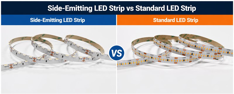Side-Emitting LED Strip vs Standard LED Strip