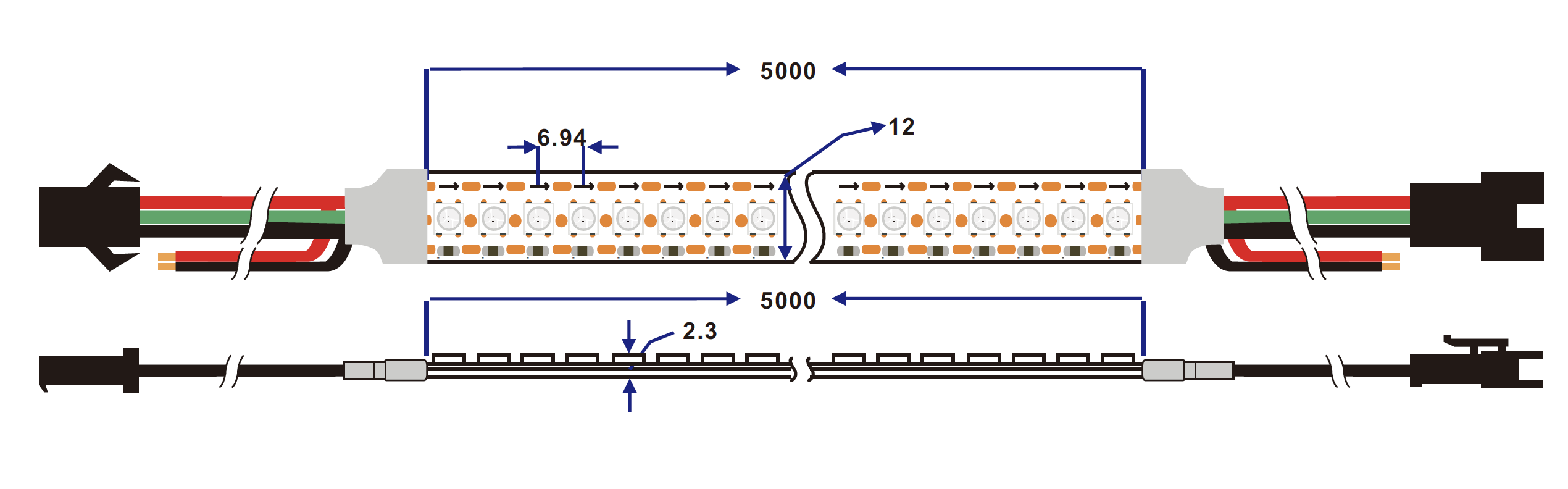 ws2812b led strip 144