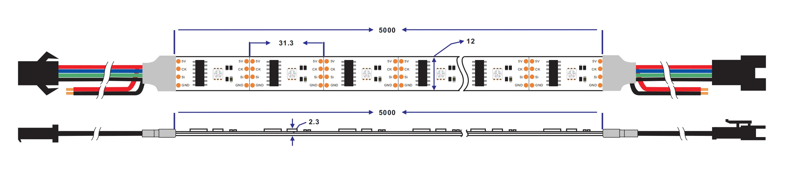 rgb led strip ws2801