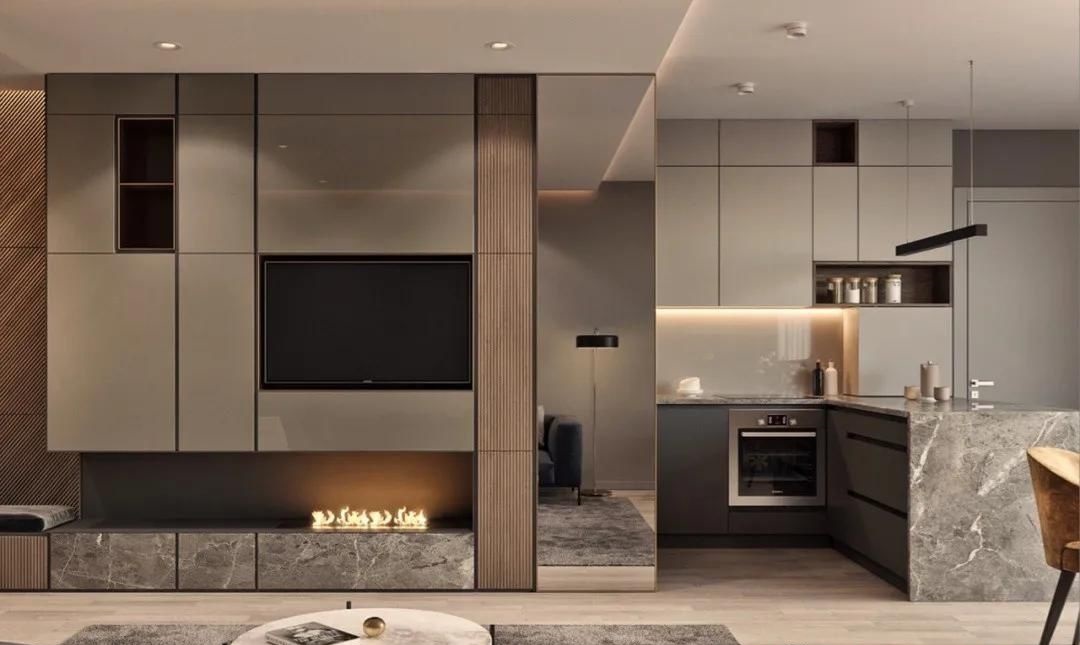 using downlights on the tv background wall