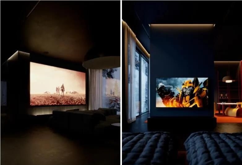 Ambient light around the TV screen