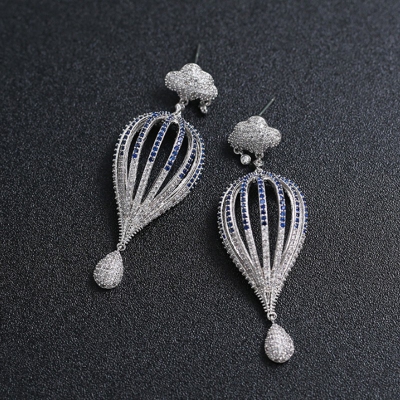 zircon drop earrings