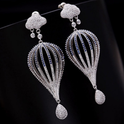 zircon drop earrings